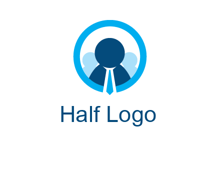 round figure man in circle logo