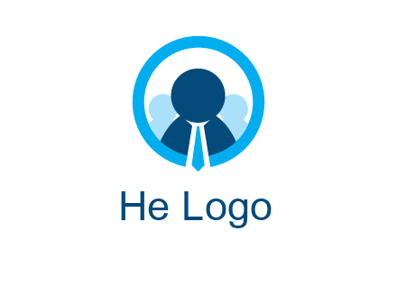 round figure man in circle logo
