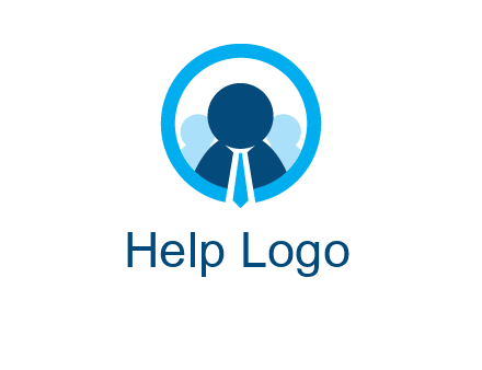 round figure man in circle logo