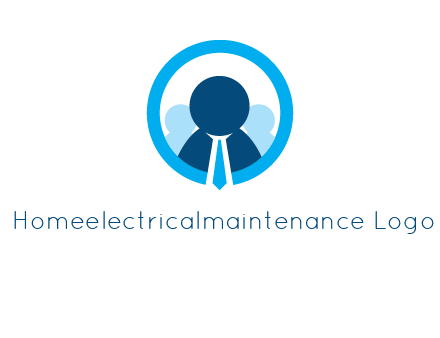 round figure man in circle logo