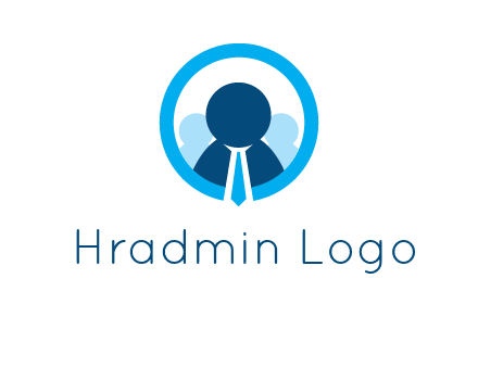 round figure man in circle logo