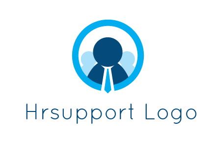 round figure man in circle logo
