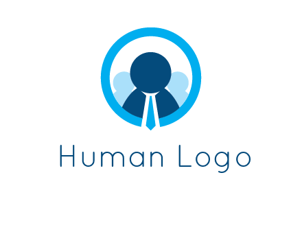 round figure man in circle logo
