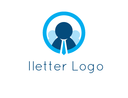 round figure man in circle logo