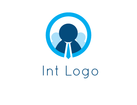 round figure man in circle logo