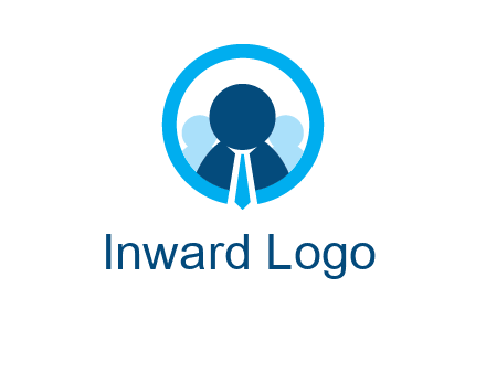 round figure man in circle logo