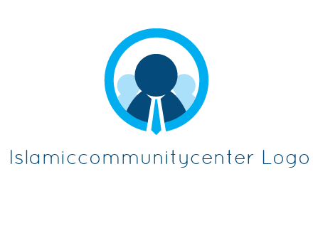 round figure man in circle logo