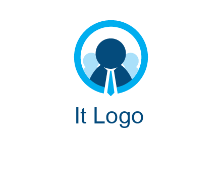 round figure man in circle logo