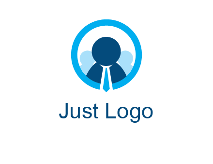 round figure man in circle logo