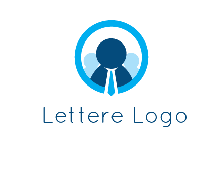 round figure man in circle logo
