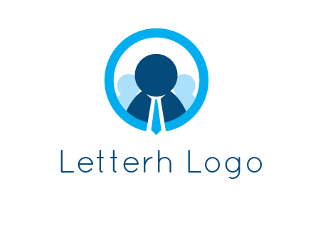 round figure man in circle logo
