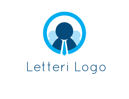 round figure man in circle logo