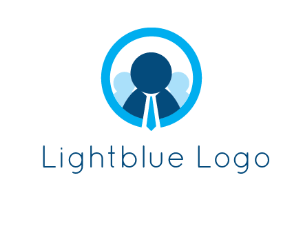 round figure man in circle logo