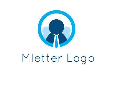 round figure man in circle logo
