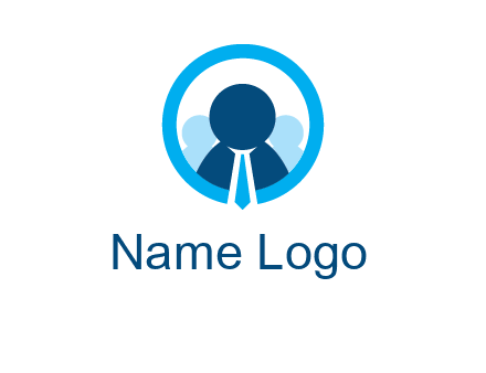 round figure man in circle logo