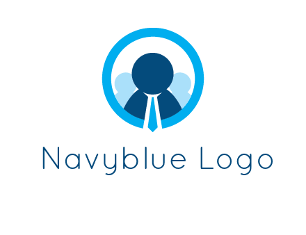 round figure man in circle logo