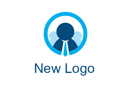 round figure man in circle logo