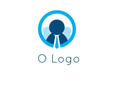 round figure man in circle logo