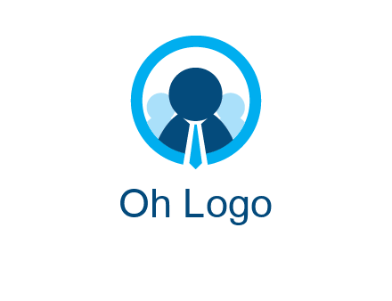 round figure man in circle logo