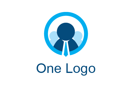 round figure man in circle logo