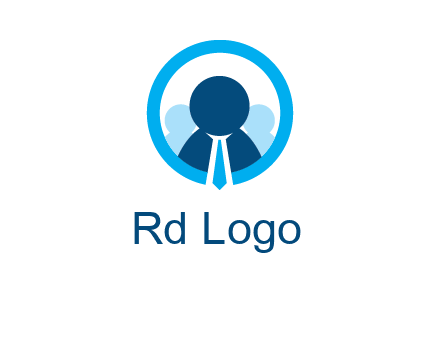 round figure man in circle logo