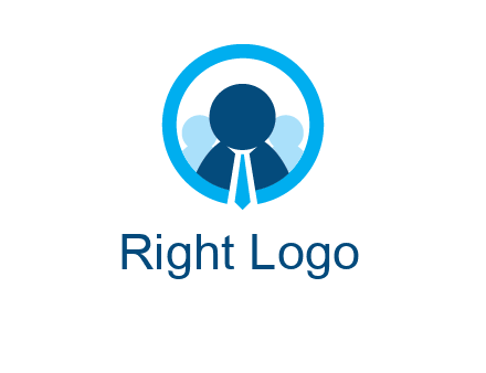 round figure man in circle logo