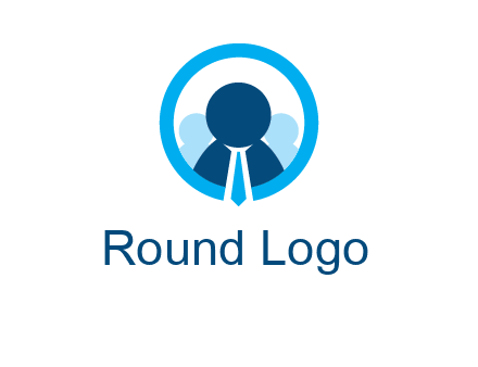 round figure man in circle logo