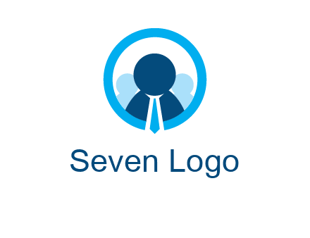 round figure man in circle logo