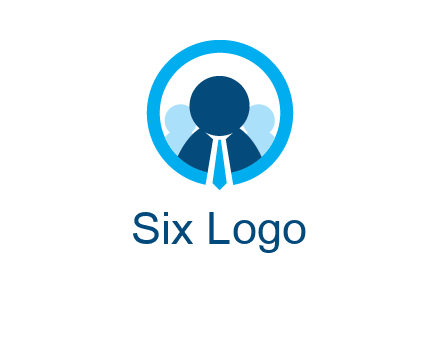 round figure man in circle logo