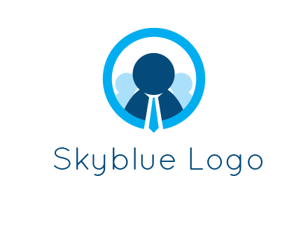 round figure man in circle logo