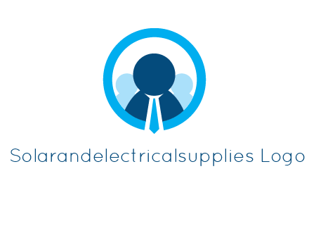 round figure man in circle logo