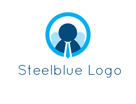 round figure man in circle logo