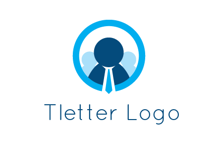 round figure man in circle logo