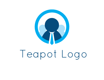 round figure man in circle logo