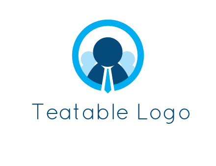 round figure man in circle logo