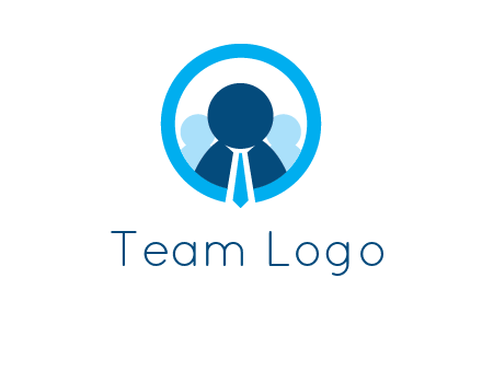 round figure man in circle logo