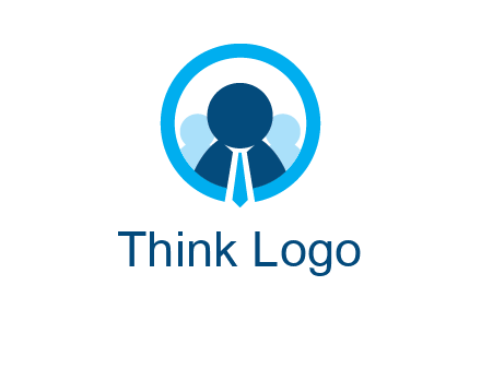 round figure man in circle logo