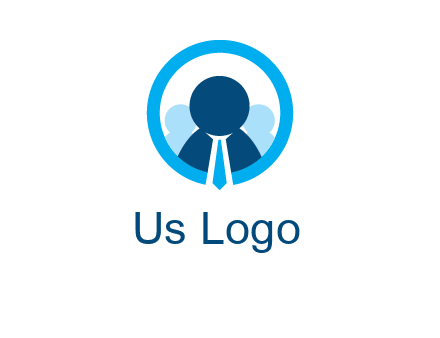 round figure man in circle logo
