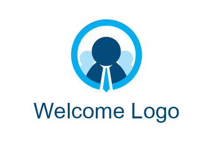 round figure man in circle logo