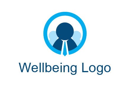 round figure man in circle logo