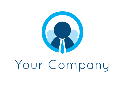 round figure man in circle logo