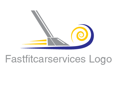 vacuum cleaner with swirl logo