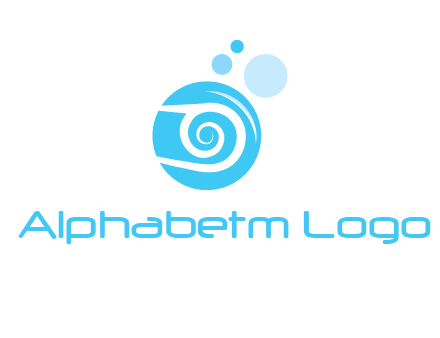 spiral in circle with bubbles cleaning logo