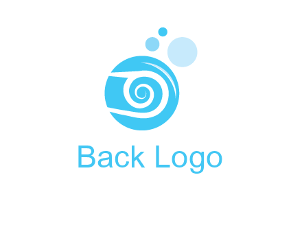 spiral in circle with bubbles cleaning logo