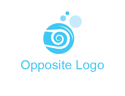 spiral in circle with bubbles cleaning logo