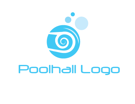 spiral in circle with bubbles cleaning logo