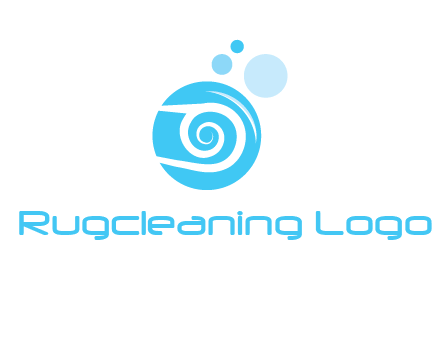 spiral in circle with bubbles cleaning logo
