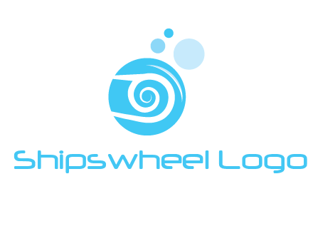 spiral in circle with bubbles cleaning logo