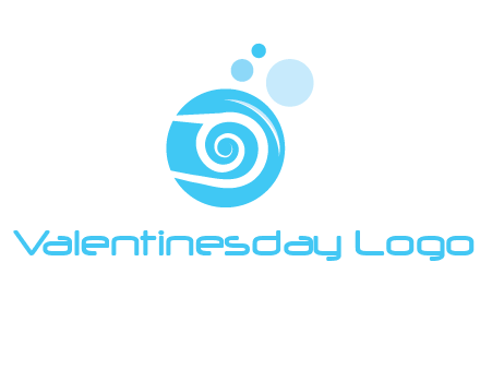 spiral in circle with bubbles cleaning logo