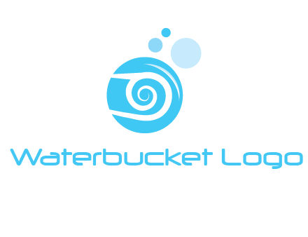 spiral in circle with bubbles cleaning logo